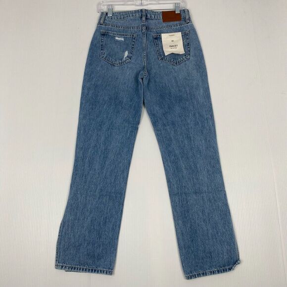 HIDDEN women’s Medium Wash The Tracey Side Slit Clean Straight Jeans size 25 NEW - Picture 5 of 15